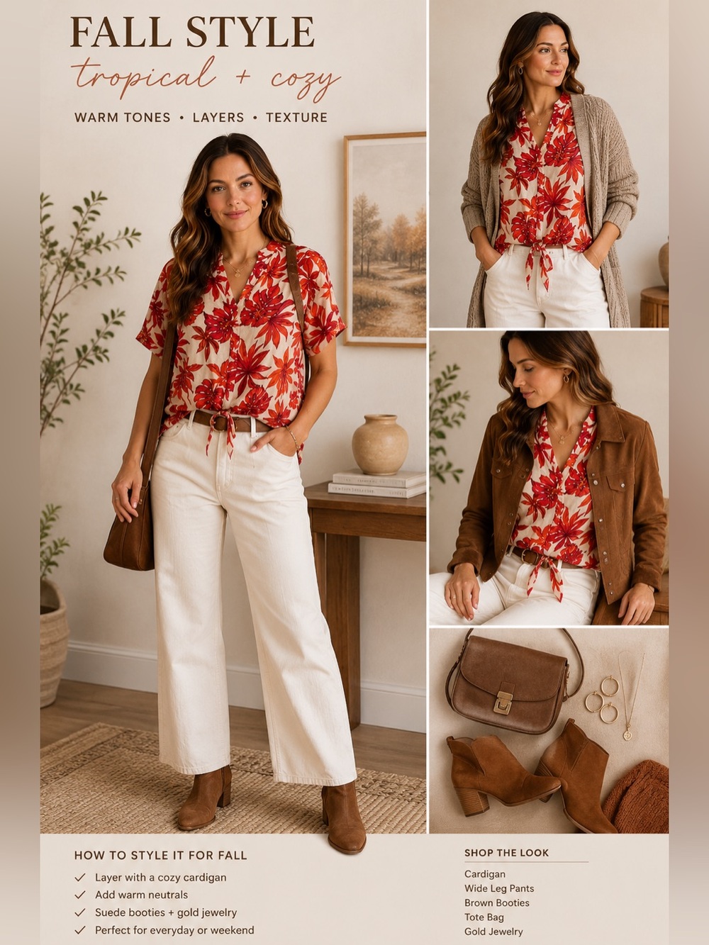 Marc New York Jeans Tropical Leaf Tie Front Cotton Blouse Women’s Large